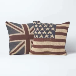 Jaquard Union Jack-Kissenbezug -Homescapes Sale Haus sf1373b 05