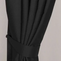 Raffhalter Für Verdunkelungsvorhang Chevron Schwarz 2 Stück