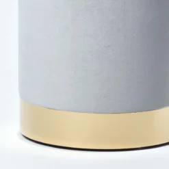 „Clarence“ Samt Sitzhocker Mit Stauraum, Grau -Homescapes Sale Haus sf1499 03 1