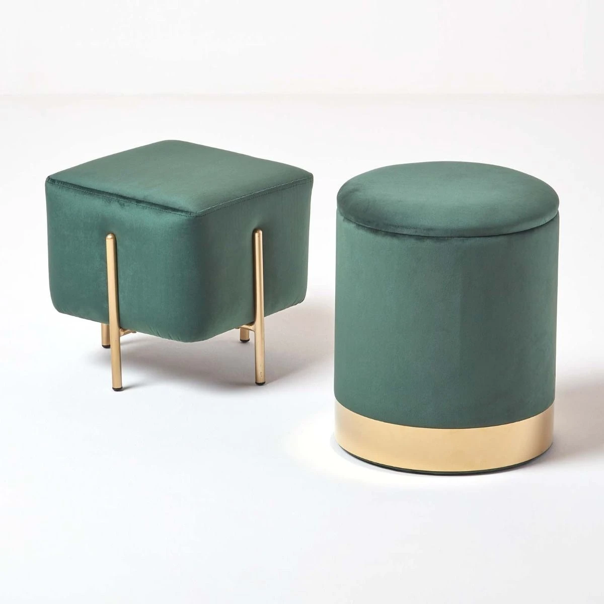 „Clarence“ Samt Sitzhocker Mit Stauraum, Grün 8 „Clarence“ Samt Sitzhocker Mit Stauraum, Grün – Bild 8