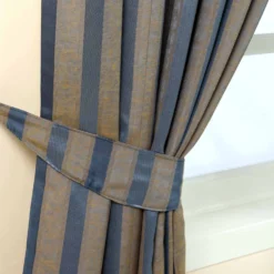 Raffhalter Für Jacquard Vorhänge Vevey Stripes Blau 2 Stück