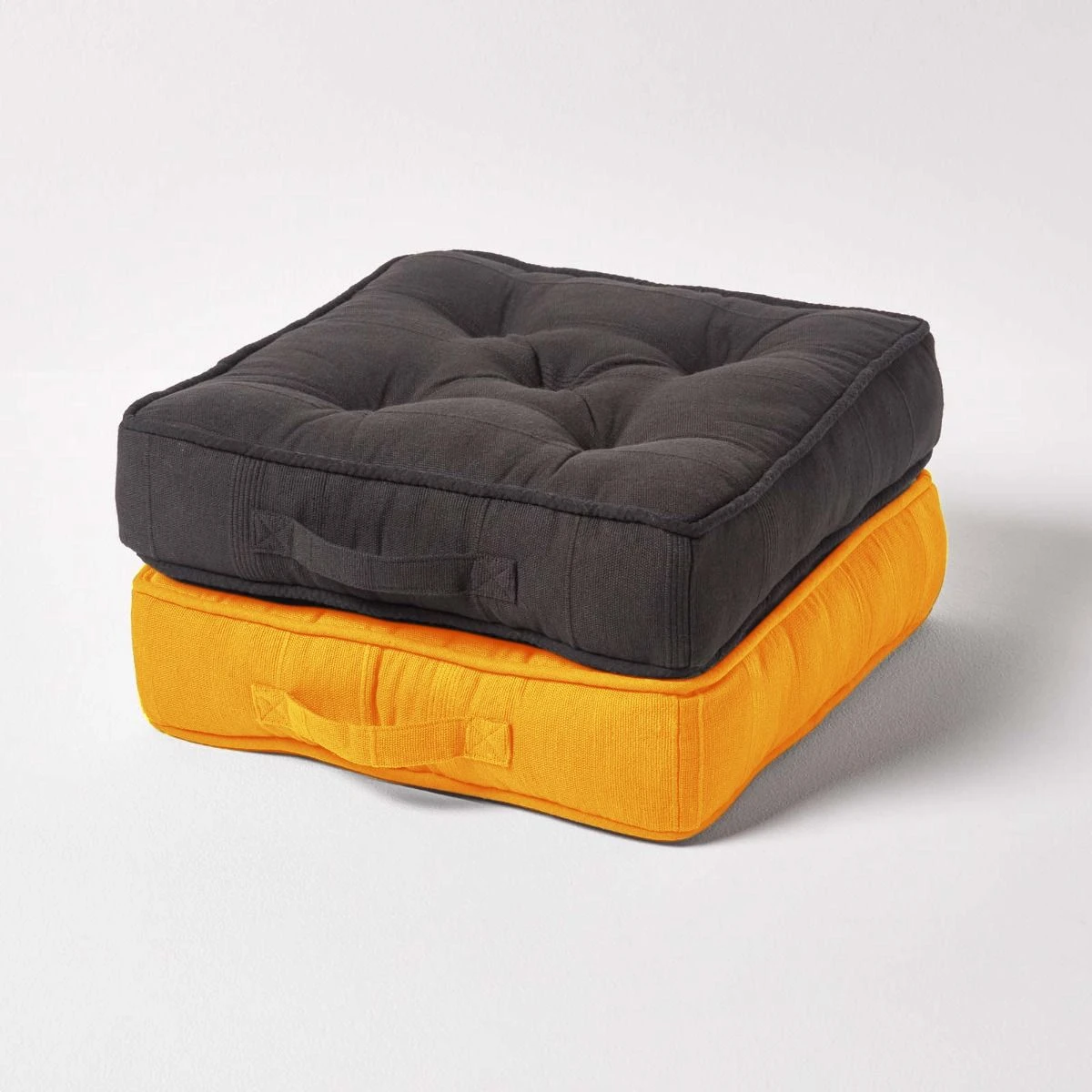 Rajput Bodenkissen Aus Baumwolle, 40 X 40 X 8 Cm, Senfgelb 6 Rajput Bodenkissen Aus Baumwolle, 40 X 40 X 8 Cm, Senfgelb – Bild 6