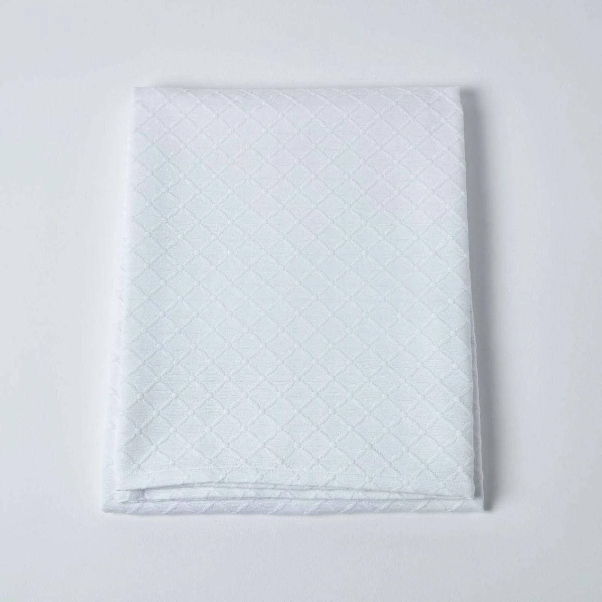 Weiße Tagesdecke Mit Diamant-Muster 2 Weiße Tagesdecke Mit Diamant-Muster – Bild 2