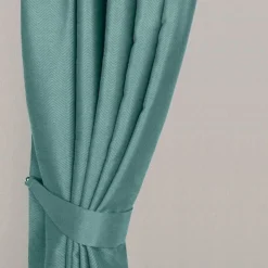 Raffhalter Für Verdunklungsvorhang, Chevron, Pastellblau, Zwei Stück