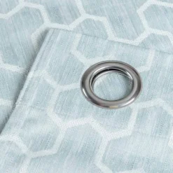 Ösengardinen Mit Geometrischem Muster Entenei Blau 2 Stück 5 Ösengardinen Mit Geometrischem Muster Entenei Blau 2 Stück -Homescapes Sale Haus sf1863 eyelet