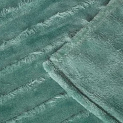 Plüschdecke Seegrün – 130 X 180 Cm, Samtweich Mit Fransen-Streifen -Homescapes Sale Haus sf2210c 5