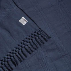 Baumwolldecke Kashi – Wohndecke / Überwurf Blau Mit Fransen -Homescapes Sale Haus sf2267a 5 3