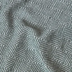 Malda Baumwolldecke Mit Fransen – Überwurf / Wohndecke Grün Mit Rautenmuster -Homescapes Sale Haus sf2269b 3 3