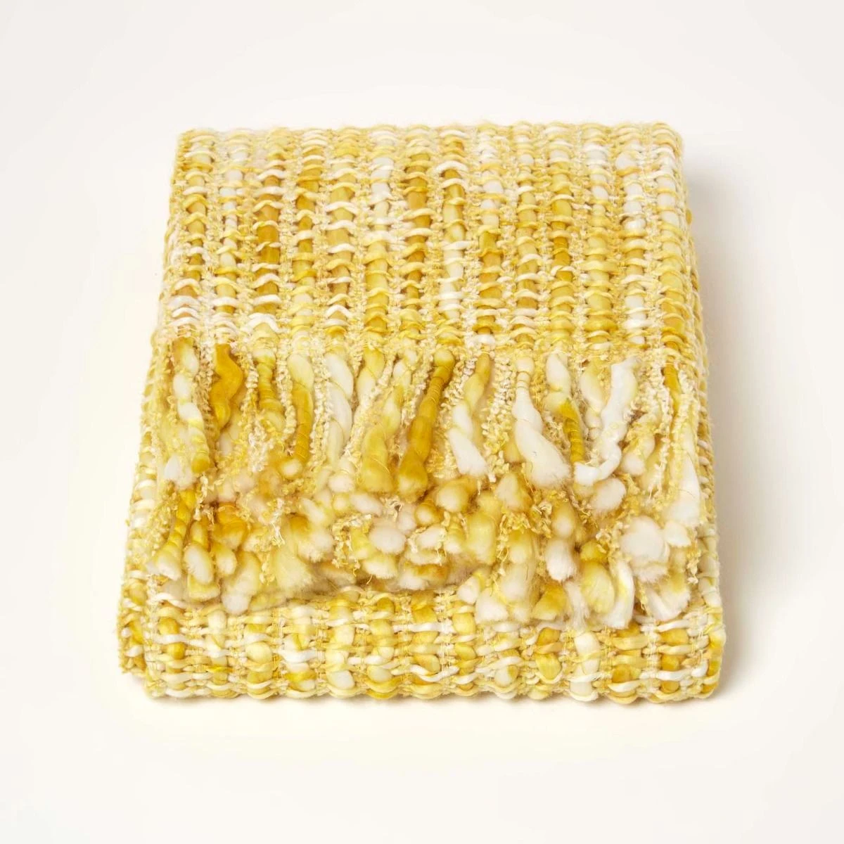 Plaid / Decke Ophelia 125 X 150 Cm – Überwurf Mit Fransen, Gelb Meliert 2 Plaid / Decke Ophelia 125 X 150 Cm – Überwurf Mit Fransen, Gelb Meliert – Bild 2