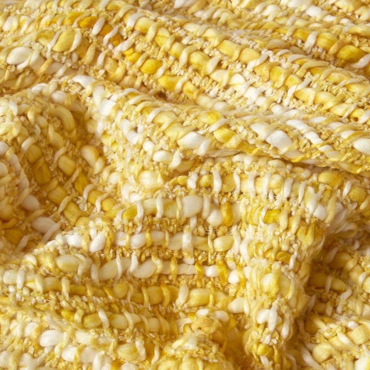 Plaid / Decke Ophelia 125 X 150 Cm – Überwurf Mit Fransen, Gelb Meliert 4 Plaid / Decke Ophelia 125 X 150 Cm – Überwurf Mit Fransen, Gelb Meliert – Bild 4