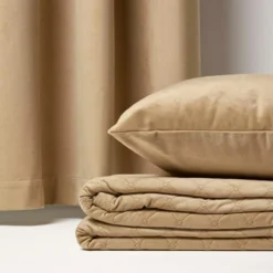 Samtdecke Beige 150 X 200 Cm – Wohndecke Gesteppt -Homescapes Sale Haus sf2290 6 7