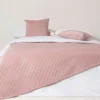 Samtdecke Rosa 150 X 200 Cm – Wohndecke Gesteppt
