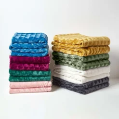 Kuschelige Samtdecke Mit Dreiecksmuster – Sherpa-Decke Salbei-grün -Homescapes Sale Haus sf2307 6 3