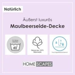 Gesteppte Winterbettdecke, Maulbeerseidenmischung, 13.5 Tog -Homescapes Sale Haus silk duvets 2 3
